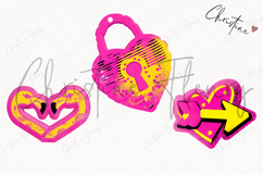 Preppy Retro Valentines Clipart | Valentine's Day PNG Product Image 3