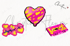 Preppy Retro Valentines Clipart | Valentine's Day PNG Product Image 3