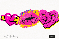 Preppy Retro Valentines Clipart | Valentine's Day PNG Product Image 1