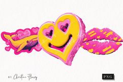 Preppy Retro Valentines Clipart | Valentine's Day PNG Product Image 1