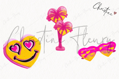 Preppy Retro Valentines Clipart | Valentine's Day PNG Product Image 3