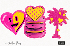 Preppy Retro Valentines Clipart | Valentine's Day PNG Product Image 1