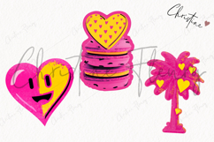 Preppy Retro Valentines Clipart | Valentine's Day PNG Product Image 3