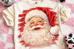 Vintage Santa Claus Christmas PNG | Cheerful Retro Santa Png Product Image 1