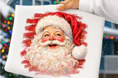 Vintage Santa Claus Christmas PNG | Cheerful Retro Santa Png Product Image 5