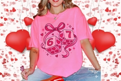 Preppy Six Seven Valentine PNG, Dice 6 7 Clipart, Funny Product Image 9