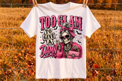 Preppy Skeleton PNG Design,Too Glam to Give a Damn Product Image 2