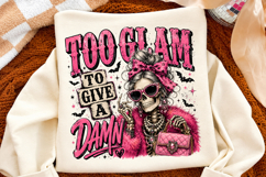 Preppy Skeleton PNG Design,Too Glam to Give a Damn Product Image 3