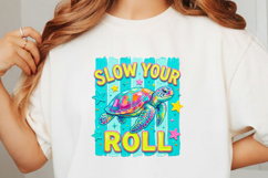 Preppy Slow Your Roll Turtle PNG Product Image 3