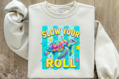 Preppy Slow Your Roll Turtle PNG Product Image 4