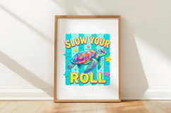 Preppy Slow Your Roll Turtle PNG Product Image 5