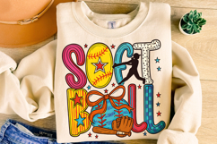 Preppy Softball PNG, Softball Mama PNG, Game Day Softball Product Image 1