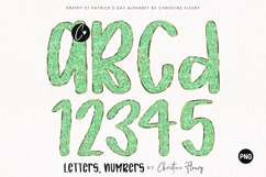 Glitter Preppy St Patricks Alpha PNG Clipart Product Image 1