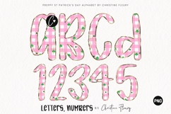 Pink Plaid Preppy St Patricks Alpha PNG Clipart Product Image 1