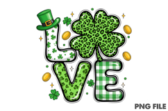Preppy St Patrick's Love PNG Product Image 1