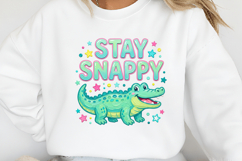 Preppy Stay Snappy Alligator PNG Product Image 2
