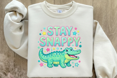 Preppy Stay Snappy Alligator PNG Product Image 4
