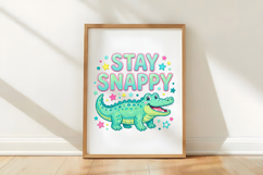 Preppy Stay Snappy Alligator PNG Product Image 5