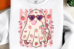 Preppy Strawberry Ghost PNG Product Image 1