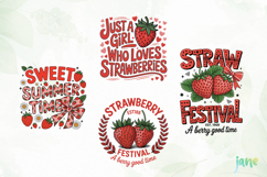 Preppy Strawberry Summer Vibes PNG Product Image 1
