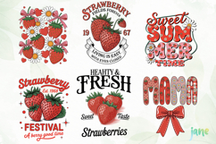Preppy Strawberry Summer Vibes PNG Product Image 3