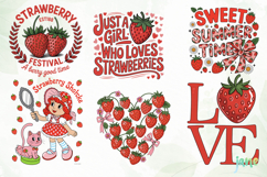 Preppy Strawberry Summer Vibes PNG Product Image 2