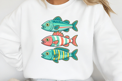 Preppy Striped Fish PNG Png Summer Beach Product Image 2