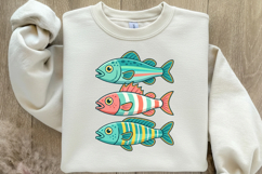Preppy Striped Fish PNG Png Summer Beach Product Image 4