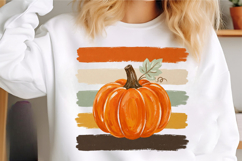 Preppy Striped Pumpkin PNG Product Image 3