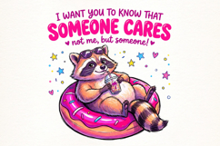 Preppy Summer Bruh Raccoon PNG Product Image 2