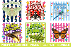 Preppy Summer Insect Clipart Bundle Product Image 1