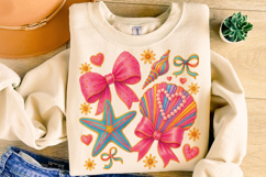 Seashell Coquette PNG, Beach Png, Summer Png, Starfish PNG Product Image 4