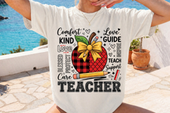 Preppy Teacher Coquette Bow Png, Teacher Summer Png Product Image 3