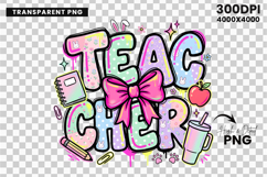 Teacher PNG, Back to School PNG, Preppy Teacher SVG, Coquette Bow PNG, Teacher Shirt Design, School PNG, First Day of School, Doodle Letters PNG, Teacher Appreciation, Girly School PNG Start agent Create