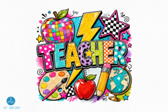 Preppy Teacher Png, Last Day Of School Png, Teacher Life Png Product Image 1