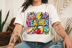 Preppy Teacher Png, Last Day Of School Png, Teacher Life Png Product Image 3
