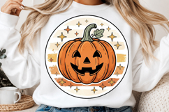 Preppy Textured Halloween Pumpkin PNG Product Image 2