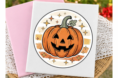 Preppy Textured Halloween Pumpkin PNG Product Image 3