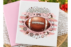 Preppy Textured Stripe Football PNG Product Image 3