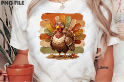 Preppy Textured Thanksgiving Turkey PNG Product Image 2