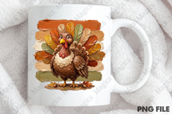 Preppy Textured Thanksgiving Turkey PNG Product Image 4