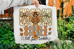 Preppy Thanksgiving Gobble PNG, Floral Turkey PNG Product Image 4