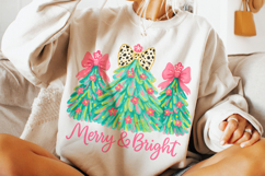 Merry And Bright PNG, Holiday PNG, Christmas Tree PNG, Santa Product Image 2
