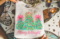 Merry And Bright PNG, Holiday PNG, Christmas Tree PNG, Santa Product Image 3