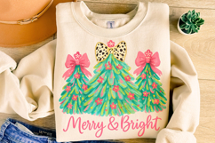 Merry And Bright PNG, Holiday PNG, Christmas Tree PNG, Santa Product Image 4
