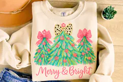 Merry And Bright PNG, Holiday PNG, Christmas Tree PNG, Santa Product Image 4