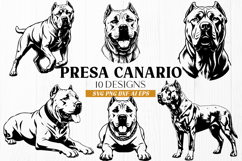 Presa Canario SVG Bundle, 10 Dog breed Vector Cricut Files Product Image 1