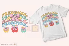 Preschool Teacher SVG T-shirt, Teacher Coquette Pencil Bow Product Image 2