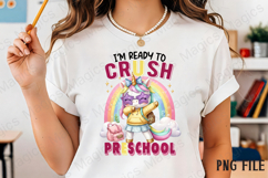 PRESCHOOL Back to School Unicorn Sublimation Product Image 2