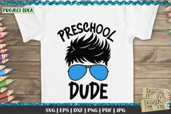 Preschool Back to school quote for boys.  This professional design is ready to be cut with all major cutting machines. Sublimation, iron-on transfer and printing file formats also included.